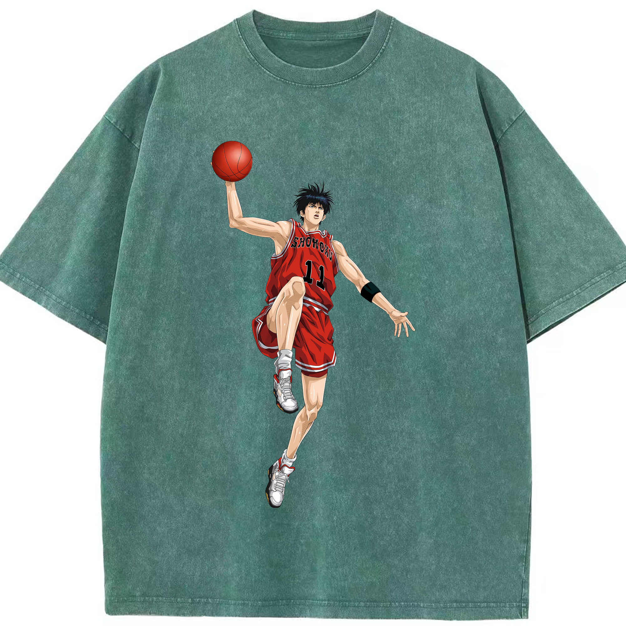 （画像用） SLAM DUNK／スラムダンク 綿100% ヴィンテージ風 半袖Tシャツ（フロントプリント）